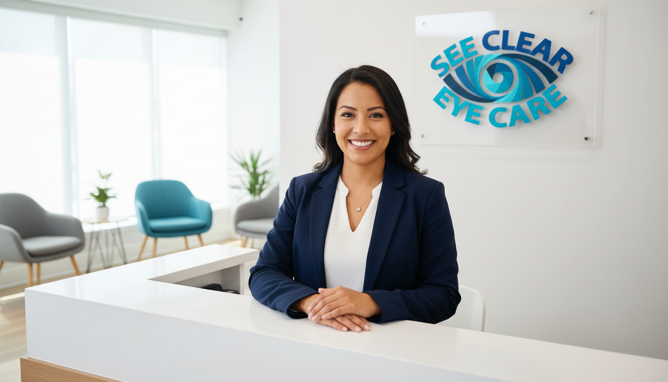 Friendly receptionist at See Clear Eye Care