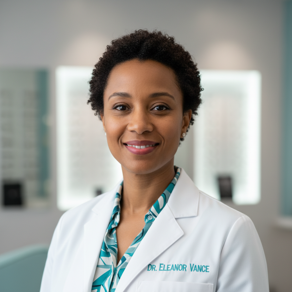 Dr. Eleanor Vance, Lead Optometrist at See Clear Eye Care
